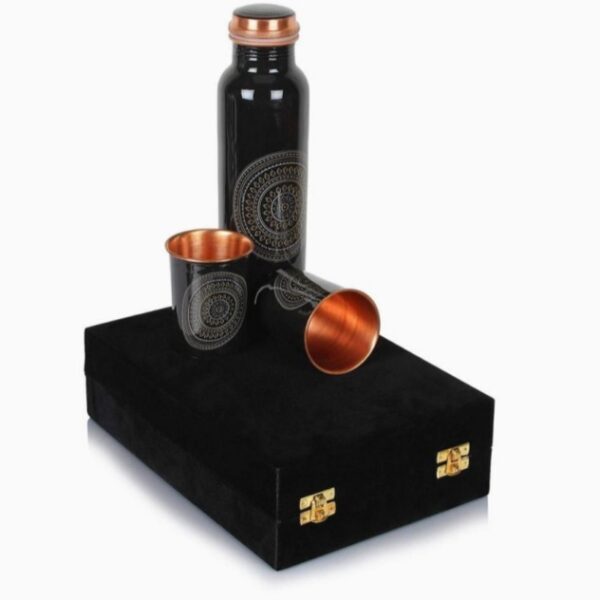 Peacock Meena Copper Bottle - Royal Hydration