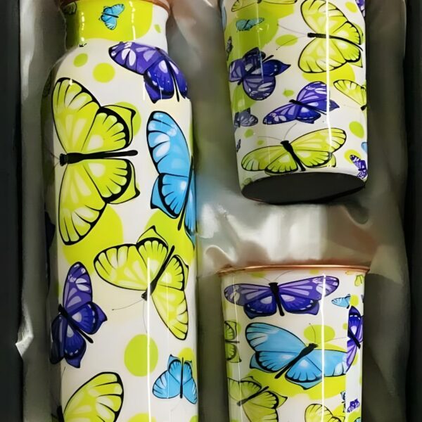 Handcrafted Meena Art Copper Bottle - Ayurvedic & Artistic